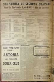Página do jornal Correio do Ceará de junho de 1952