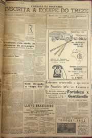 Página do jornal Correio do Ceará de junho de 1952