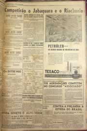 Página do jornal Correio do Ceará de junho de 1952