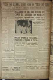Página do jornal Correio do Ceará de outubro de 1952