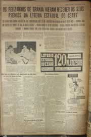 Página do jornal Correio do Ceará de outubro de 1952