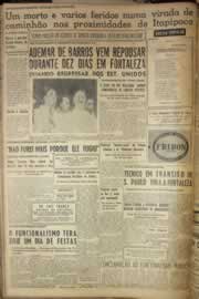 Página do jornal Correio do Ceará de outubro de 1952