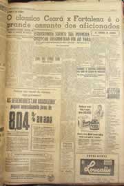 Página do jornal Correio do Ceará de novembro de 1952