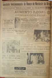 Página do jornal Correio do Ceará de janeiro de 1953
