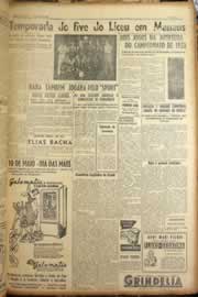 Página do jornal Correio do Ceará de maio de 1953
