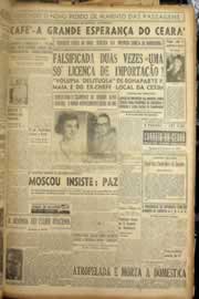 Página do jornal Correio do Ceará de maio de 1953