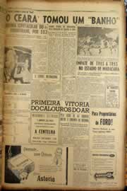 Página do jornal Correio do Ceará de junho de 1953