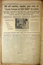Página do jornal Correio do Ceará de junho de 1953