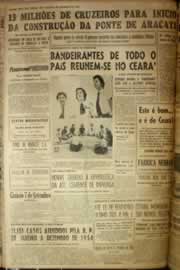 Página do jornal Correio do Ceará de janeiro de 1954
