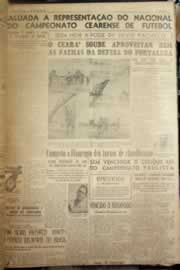 Página do jornal Correio do Ceará de janeiro de 1954