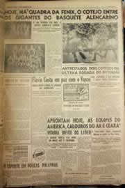 Página do jornal Correio do Ceará de janeiro de 1954
