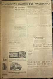Página do jornal Correio do Ceará de janeiro de 1954