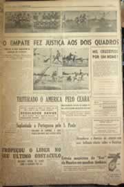 Página do jornal Correio do Ceará de janeiro de 1954