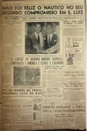 Página do jornal Correio do Ceará de janeiro de 1954