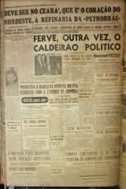 Página do jornal Correio do Ceará de janeiro de 1954