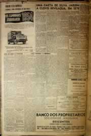 Página do jornal Correio do Ceará de março de 1954