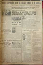 Página do jornal Correio do Ceará de abril de 1954