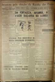 Página do jornal Correio do Ceará de abril de 1954
