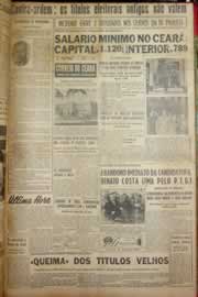 Página do jornal Correio do Ceará de abril de 1954