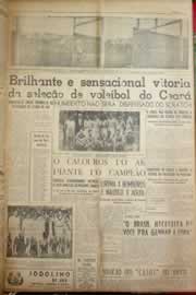 Página do jornal Correio do Ceará de maio de 1954