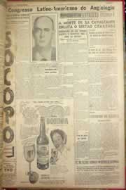 Página do jornal Correio do Ceará de junho de 1954