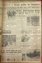 Página do jornal Correio do Ceará de junho de 1954