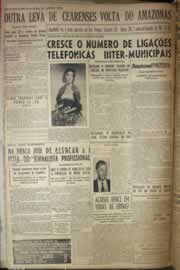 Página do jornal Correio do Ceará de outubro de 1954