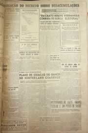 Página do jornal Correio do Ceará de outubro de 1954