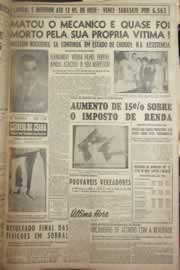 Página do jornal Correio do Ceará de outubro de 1954