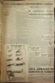 Página do jornal Correio do Ceará de outubro de 1954