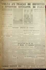 Página do jornal Correio do Ceará de outubro de 1954