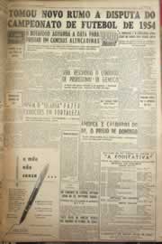 Página do jornal Correio do Ceará de novembro de 1954
