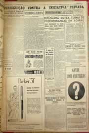 Página do jornal Correio do Ceará de dezembro de 1954