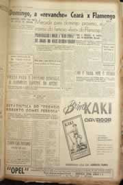 Página do jornal Correio do Ceará de maio de 1955
