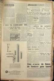 Página do jornal Correio do Ceará de maio de 1955