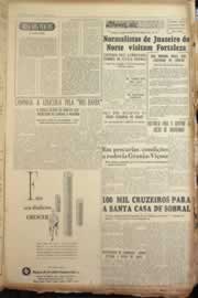 Página do jornal Correio do Ceará de maio de 1955