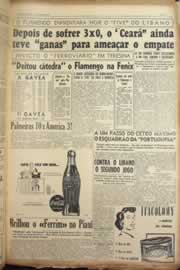 Página do jornal Correio do Ceará de maio de 1955