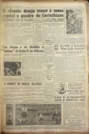 Página do jornal Correio do Ceará de maio de 1955