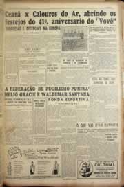 Página do jornal Correio do Ceará de maio de 1955