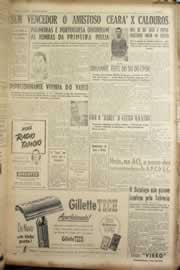 Página do jornal Correio do Ceará de maio de 1955