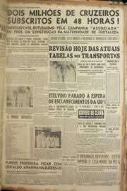 Página do jornal Correio do Ceará de maio de 1955