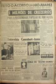 Página do jornal Correio do Ceará de junho de 1955