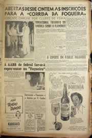 Página do jornal Correio do Ceará de junho de 1955