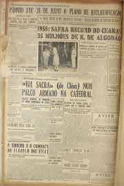 Página do jornal Correio do Ceará de junho de 1955