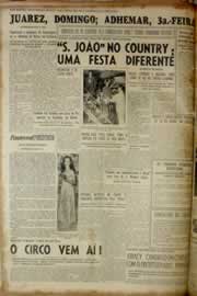 Página do jornal Correio do Ceará de junho de 1955
