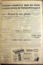 Página do jornal Correio do Ceará de junho de 1955