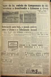 Página do jornal Correio do Ceará de julho de 1955