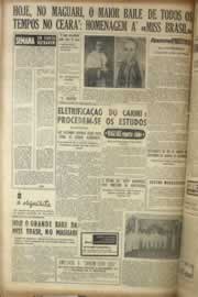 Página do jornal Correio do Ceará de julho de 1955