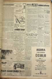 Página do jornal Correio do Ceará de julho de 1955