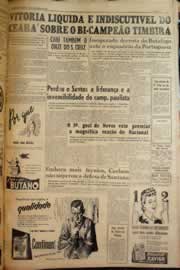 Página do jornal Correio do Ceará de outubro de 1955